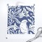 Woodland Blue Birds Traditional Block Print Botanical Floral Victorian Garden Custom Printed Fabric by Spoonflower Various Fabrics by the Yard or Fat Quarter